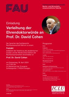 Towards entry "Honorary Doctorate Awarding Ceremony of Professor David Cohen"